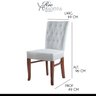 Kit 2 Cadeiras de Jantar Estofada Bianca 49x96Cm Madeira Maciça Imbuia Linho Bege Cru L71 - RMI - 3