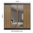 Ver imagem 6 de Guarda-roupa Casal Austin 4 Portas 3 Gavetas Preto