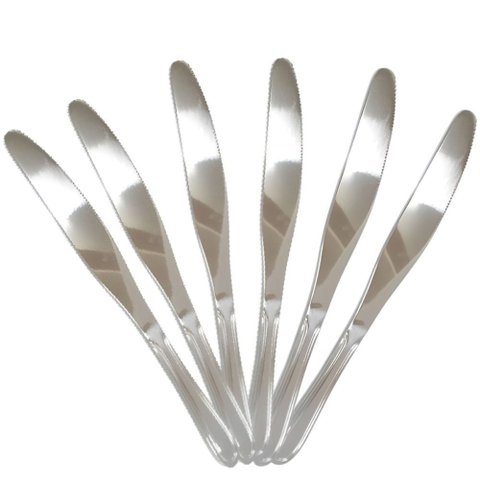 Conjunto de Facas de Mesa em Inox com 6 Unidades - D0506 - Dolce Home Conjunto Faca de Mesa Master I