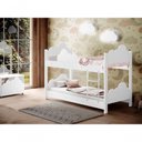 Ver imagem 2 de Beliche Helena com Colchões e 2 Luminárias MDF Branco Infantil Divaloto Móveis