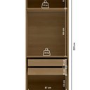 Ver imagem 6 de Guarda-Roupa Modulado 2 Portas com Espelho e 2 Gavetas San Diego Yescasa Laranja/Tauari Ambar/Off White