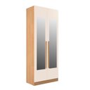 Ver imagem 2 de Guarda-Roupa Modulado 2 Portas com Espelho e 2 Gavetas San Diego Yescasa Laranja/Tauari Ambar/Off White