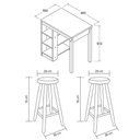 Ver imagem 3 de Bancada Cozinha Ditália + 2 Banquetas + Iluminação CD-1022 cor:branco