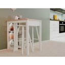 Ver imagem 2 de Bancada Cozinha Ditália + 2 Banquetas + Iluminação CD-1022 cor:branco