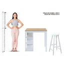 Ver imagem 5 de Bancada Cozinha Ditália + 2 Banquetas + Iluminação CD-1022 cor:branco