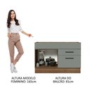 Ver imagem 5 de Balcão Gabinete de Pia Cozinha 120 x 60 cm 1 Porta 2 Gavetas Rustic/Cinza (Sem Tampo) Agata Madesa