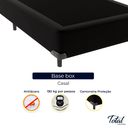 Ver imagem 2 de Cama Box Casal Bipartida Suede Preto