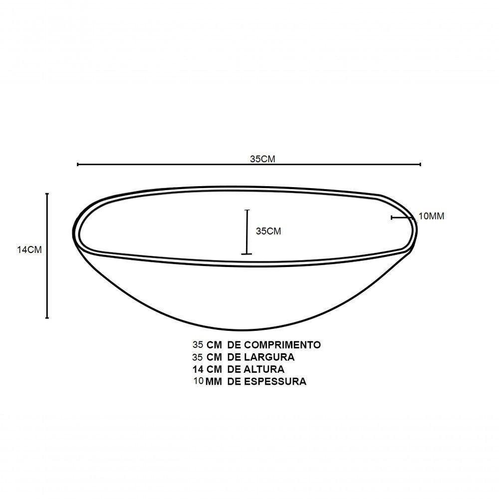 Cuba de Vidro Quadrada 35cm Prata + Valvula Click - 6