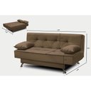 Ver imagem 3 de Sofá Cama 1,80m Flavia Suede Cappuccino Rover & Beato