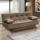 Ver imagem 4 de Sofá Cama 1,80m Flavia Suede Cappuccino Rover & Beato