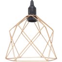 Ver imagem 4 de Pendente Aramado Cálice Luminária Lustre Teto Retrô Vintage Industrial Balcão Cobre Rose Gold