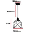 Ver imagem 2 de Pendente Aramado Cálice Luminária Lustre Teto Retrô Vintage Industrial Balcão Cobre Rose Gold