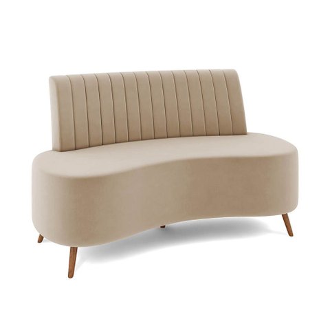 Sofá 2 Lugares Living 135cm Pé Palito Maraú Veludo K01 - D’Rossi