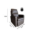 Ver imagem 4 de Poltrona Papai com Porta Copo Reclinável Massageador Courino:tabaco