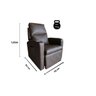 Poltrona Papai com Porta Copo Reclinável Massageador Courino:tabaco - 4