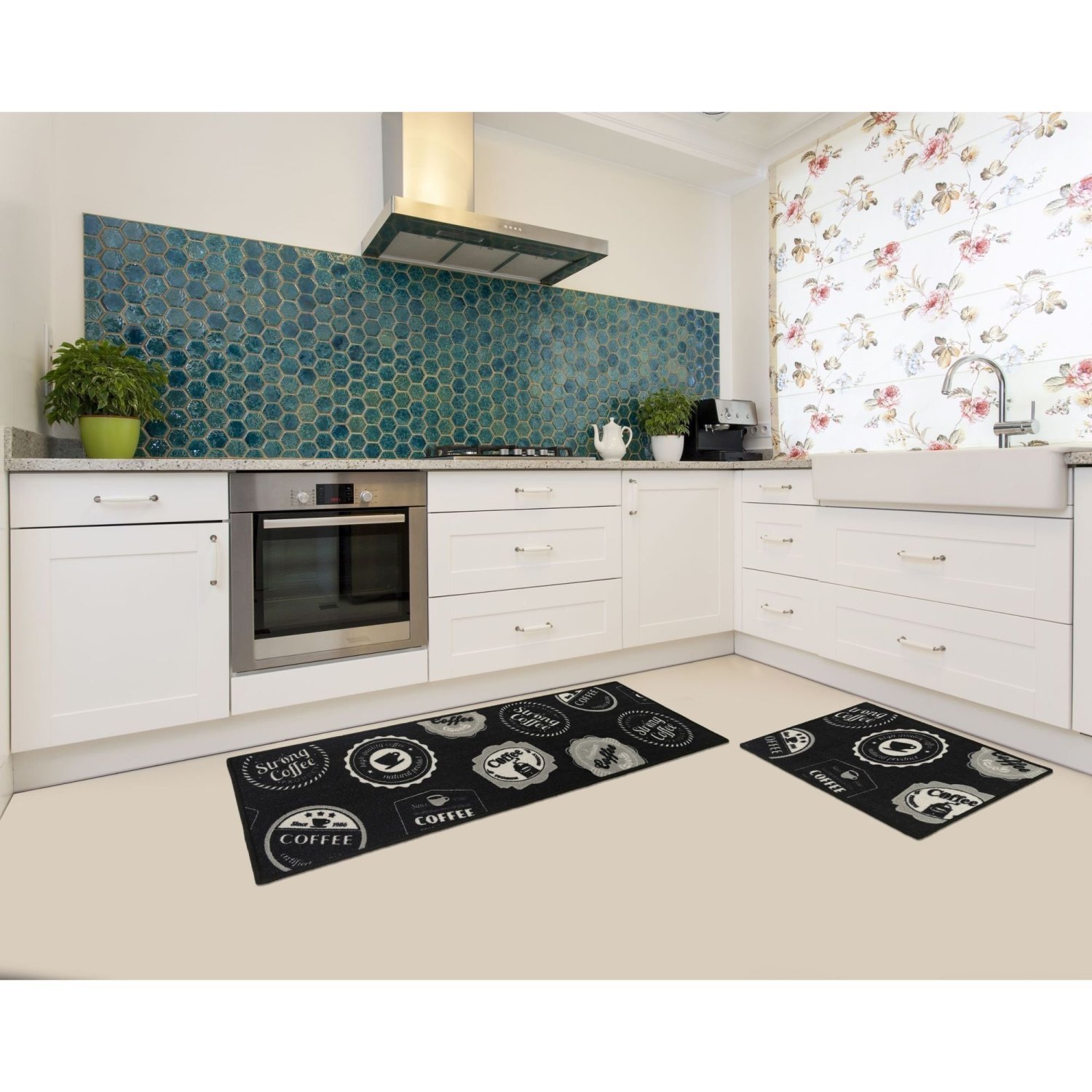 Tapete para Cozinha Cleankasa 50cm X 70cm Selos Café Kapazi - 4
