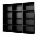 Ver imagem 4 de Estante Livros Escritório 180 cm 12 Nichos Abertos F5 Office Cor:Preto