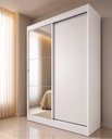 Ver imagem 4 de Guarda Roupa 2 Portas Correr Espelho 1,20m Roupeiro Branco