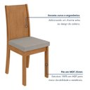 Ver imagem 7 de Conjunto Sala de Jantar 4 Lugares Redonda Tampo MDF Mesa Celebrare e Cadeiras Athenas Cinza Amêndoa Clean/Off White/Capuccino