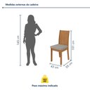 Ver imagem 4 de Conjunto Sala de Jantar 4 Lugares Redonda Tampo MDF Mesa Celebrare e Cadeiras Athenas Cinza Amêndoa Clean/Off White/Capuccino