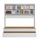 Ver imagem 3 de Jogo de Quarto Modulado Aéreo Ponte e Bicama Solteiro Ônix Flex Nature Branco - Peternella