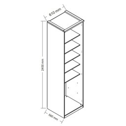 Módulo Santos Andira Doce Vida 1 Porta com Espelho - 2