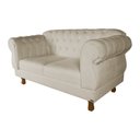Ver imagem 2 de Sofá Chesterfield Elisabeth 2 Lugares 1.50m Suede Nude/ Decoração, Sala de Estar, Luxo, Salão, Lojas