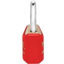 Ver imagem 6 de Cadeado Pequeno 20mm Haste Curta Latão Maciço Vermelho com Chave | Papaiz | Kit 06 Un