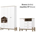 Ver imagem 5 de Guarda Roupa 4 Portas e Comoda 3 Gavetas Ternura Branco Jequitiba Hp Henn