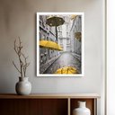 Ver imagem 1 de Quadro Decorativo Londres Guarda Chuvas - 70x50cm:moldura Branca