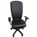 Ver imagem 1 de Poltrona Presidente Fraque Multirregulavel Preta Primax