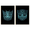 Ver imagem 1 de Kit 2 Placas Mdf Robôs Guerreiros Ação Parede Moderna A4