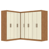 Guarda Roupas Modulado de Canto Madrid com 9 Portas Madeirado/off White Maxel - 1