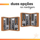 Ver imagem 5 de Guarda Roupas Modulado de Canto Madrid com 9 Portas Madeirado/Off White Maxel