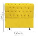 Ver imagem 3 de Cabeceira Estofada Cama Box King 195cm París Corino Amarelo- Mabe Magazine