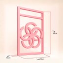 Ver mais imagens de Kit 3 Suportes Prateleira Rosa Feminino Infantil Quarto Criança Estilo Industrial Decorativo