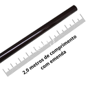 Ver imagem 3 de Kit Varão Para Cortina Alumínio 2,00m X 19mm Emenda Cores:Imbuia