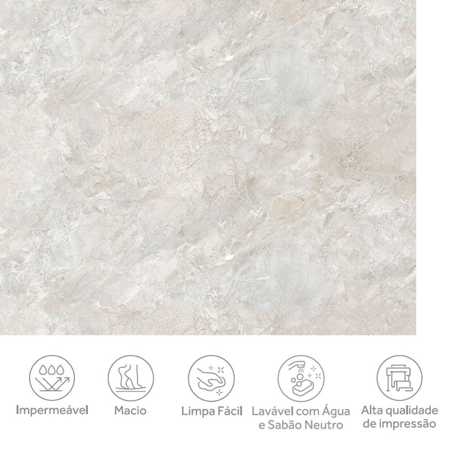 Passadeira Flex Antiderrapante Rolo 60cm X 15m Mármore - 4