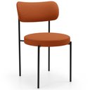 Ver imagem 1 de Cadeira Decorativa Estofada para Sala de Jantar Louise L02 Tecido Terracota - Lyam Decor