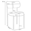 Ver imagem 5 de Cadeira Decorativa Estofada para Sala de Jantar Louise L02 Tecido Terracota - Lyam Decor