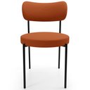 Ver imagem 3 de Cadeira Decorativa Estofada para Sala de Jantar Louise L02 Tecido Terracota - Lyam Decor