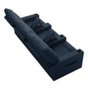 Ver imagem 4 de Poltrona do Papai Reclinável Cinema 3 Lugares Manual Baú Usb Haifa F05 Veludo Azul - Lyam Decor