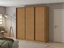 Ver imagem 1 de Guarda-Roupa Casal Spazio 240 3 Portas Deslizantes Amêndoa Clean - Lopas