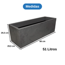 Ver imagem 2 de Cachepô Floreira Urbe 88 Jardineira Polietileno 86x29x29cm Preto Ardósia Japi