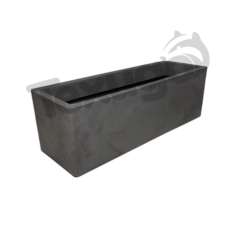 Cachepô Floreira Urbe 88 Jardineira Polietileno 86x29x29cm Preto Ardósia Japi