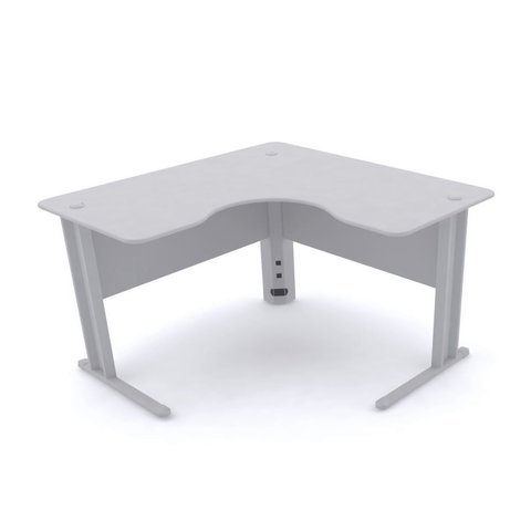 MESA EM L P/ ESCRITÓRIO 120X120 PANDIN MAXXI - CINZA ETP1212