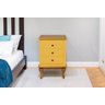 Mesa de Cabeceira Luis Xv 3 Gavetas - Amarelo - 1