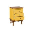 Ver imagem 4 de Mesa de Cabeceira Luis Xv 3 Gavetas - Amarelo