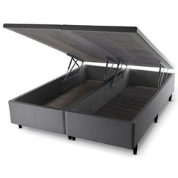 Base Box Baú Queen Size Prince Sued 0,79x1,97x0,41 - 2