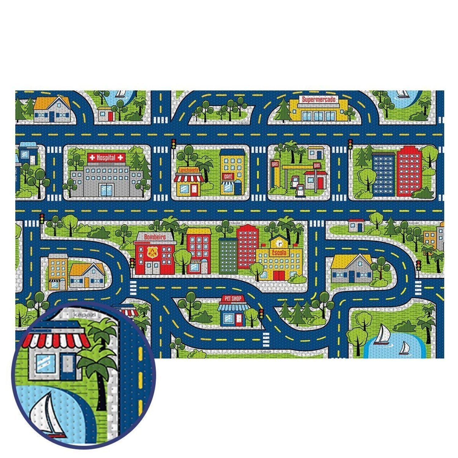 Tapete Brisa Infantil 100cm X 130cm Pista - 3